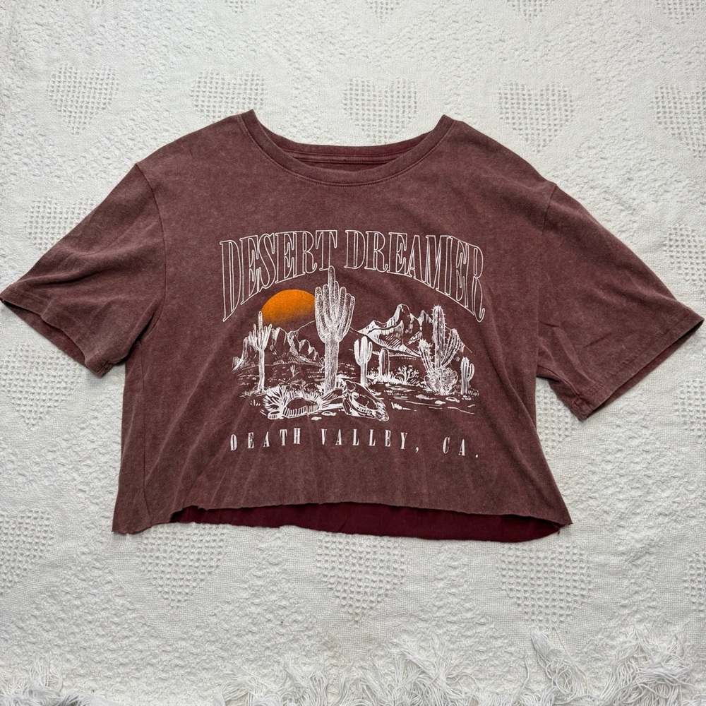 Obsessive Love Graphic Crop Top (S)